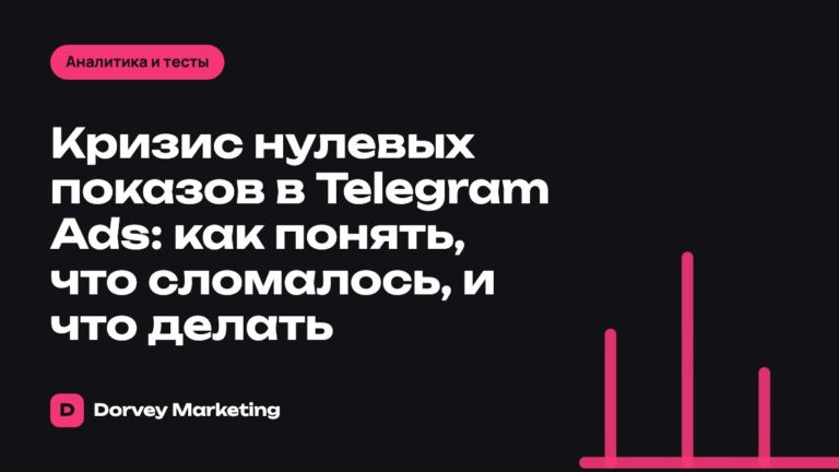 Кризис нулевых показов в Telegram Ads: как понять, что сломалось, и что делать