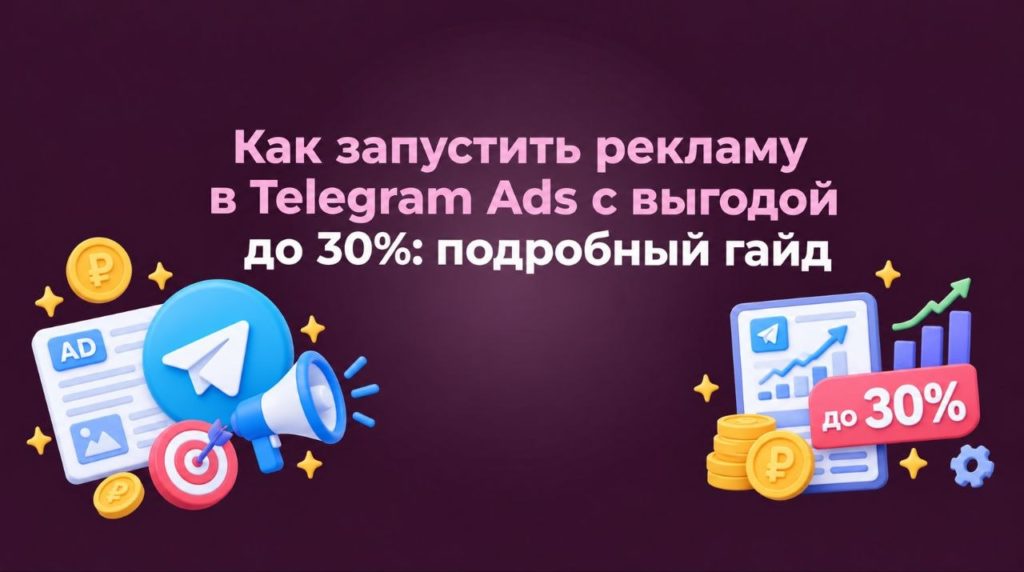 Как запустить рекламу в Telegram Ads с выгодой до 30%: подробный гайд