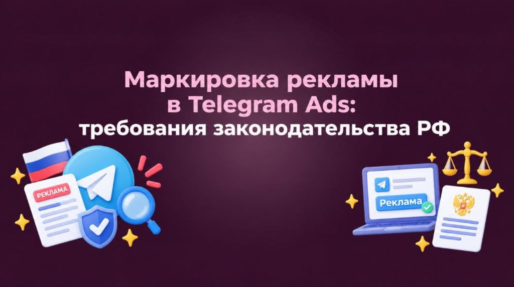 Маркировка рекламы в Telegram Ads: требования законодательства РФ